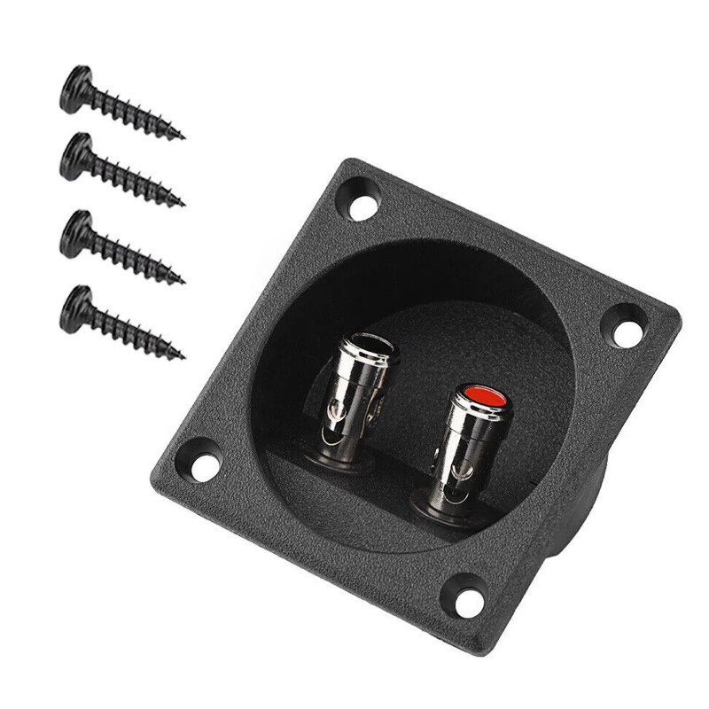 2PCS Speaker Box Terminal 2-Wire Round Spring Cup Connector Subwoofer Enclosure