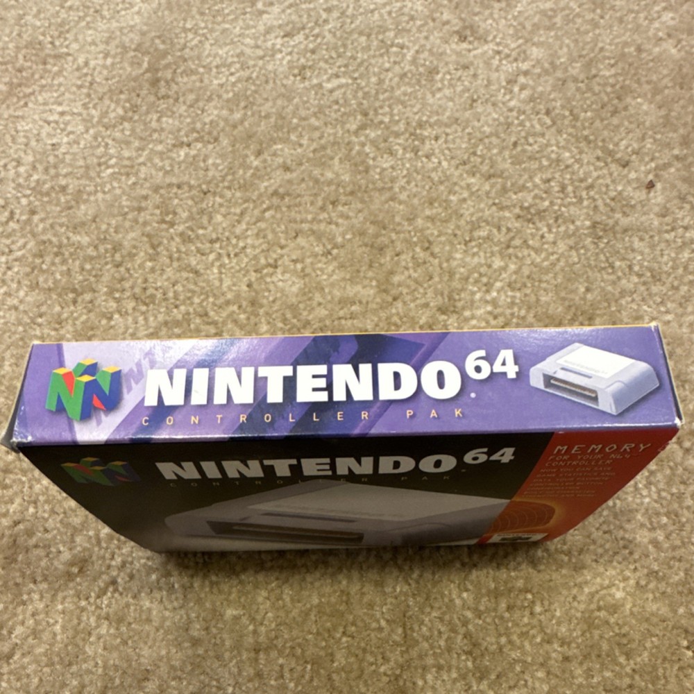 Nintendo Box Controller Pak Memory Card Gray For Nintendo 64. Box only.