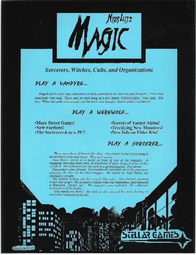 NightLife- Magic Supplement and Sourcebook *FS