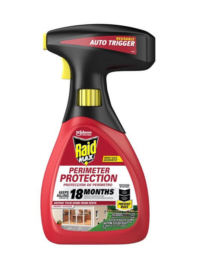 Raid Max Perimeter Protection Bug Killer Spray pests 30 fl Oz -4