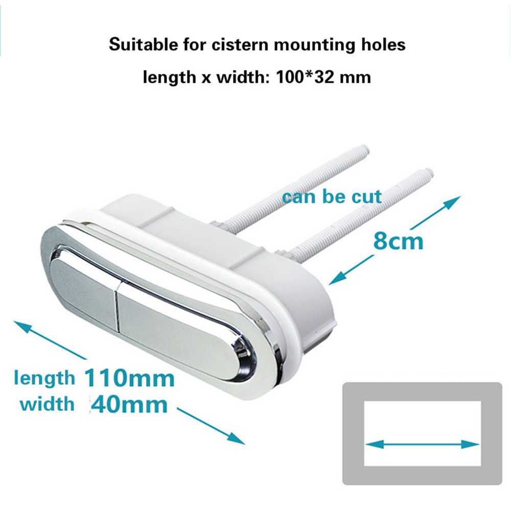 Oval Toilet Dual Flush Push Button Water Saving Chrome Replacement Three Sizes ?