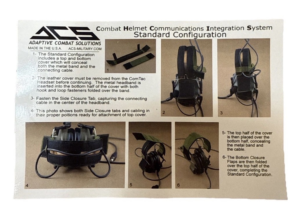 Adaptive Combat Solutions Combat Helmet Communications Integration System MICH