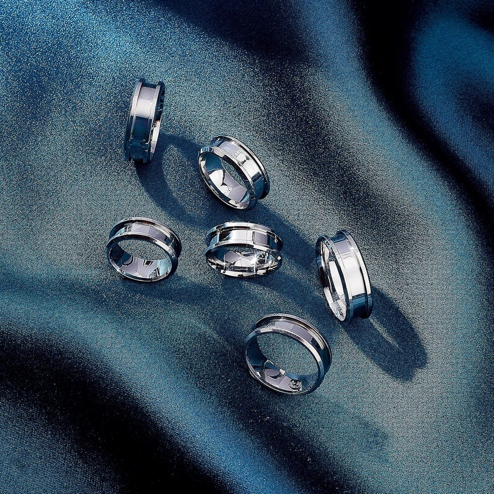 UNICRAFTALE Stainless Steel Blank Core Ring Settings Color