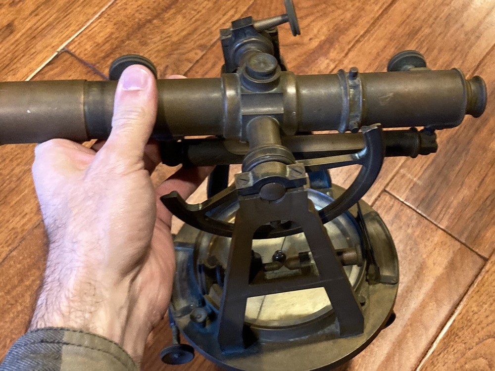 WWI US Navy Navigational Theodolite, Pauth Co. Washington, DC Solid Brass