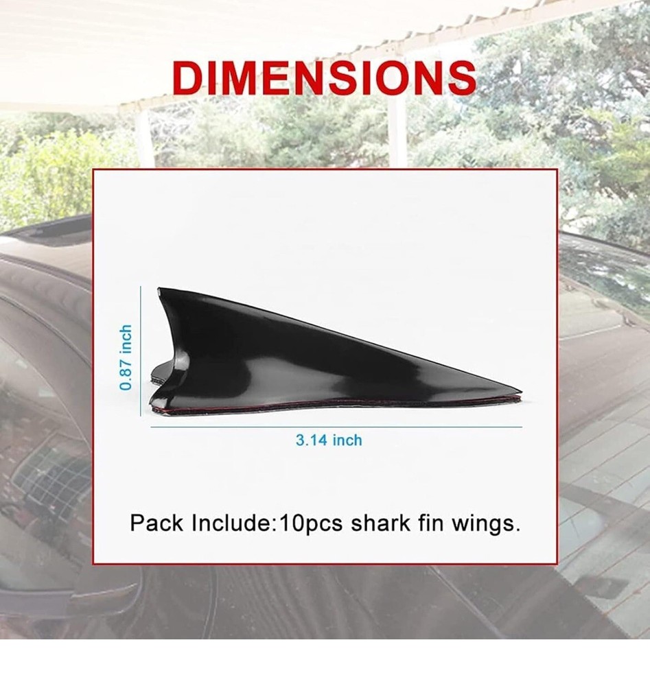 Air Vortex Generator Diffuser Shark Fin 10pcs Set Kit