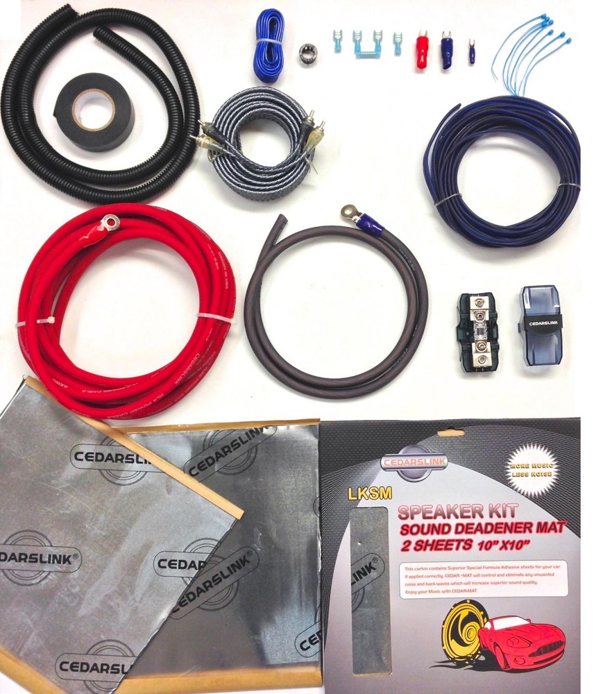 Complete CedarsLink 4 AWG High Quality Amplifier Installation Wire Cables Kit