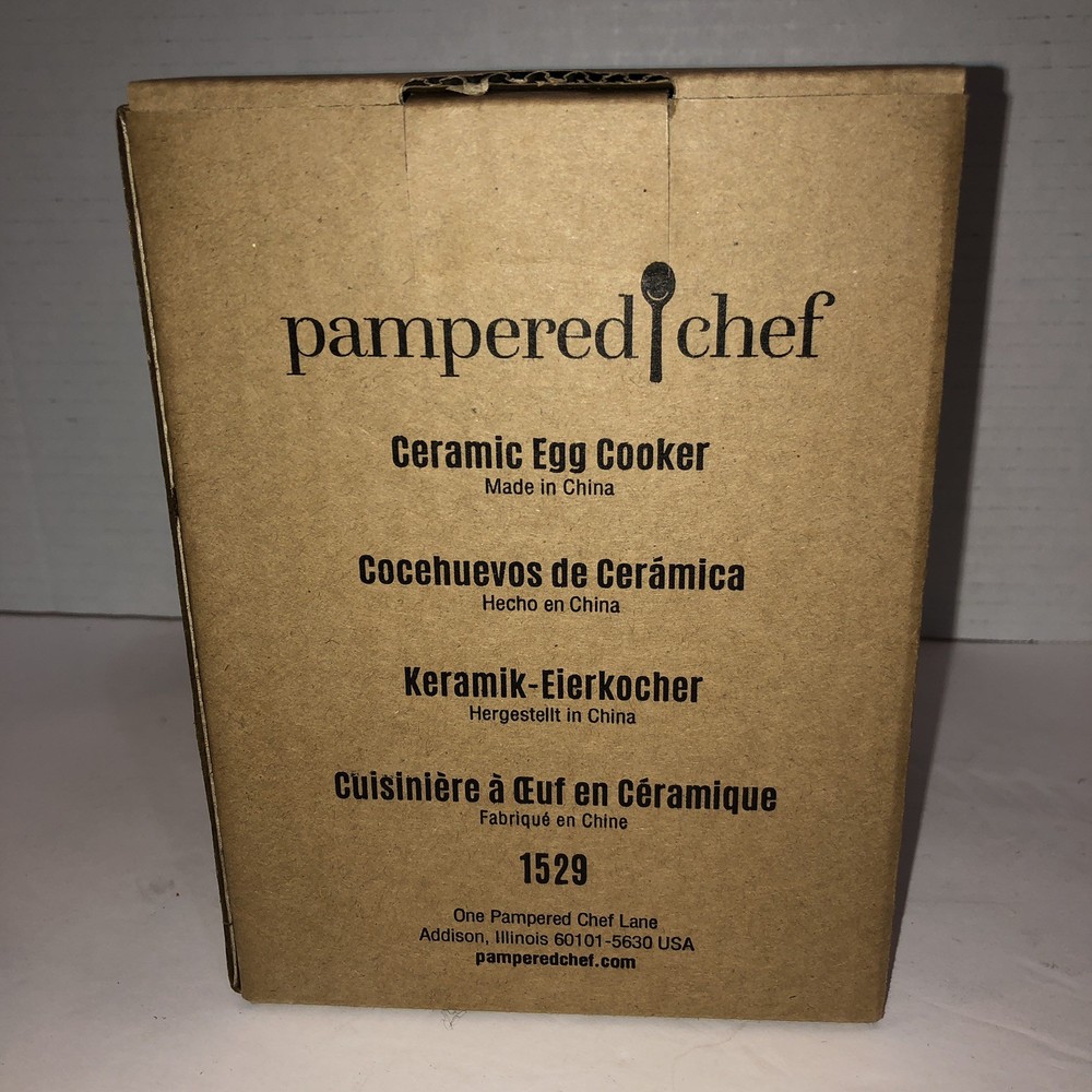 Pampered Chef Ceramic Egg Cooker #1529 NEW Never Used
