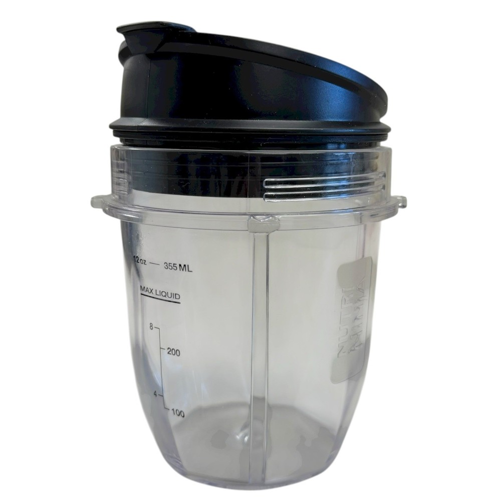 Ninja 12 Oz Replacement Cup For Nutrit Ninja Blender with a Lid