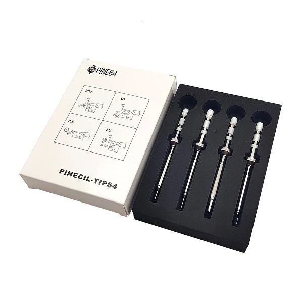 Pinecil Soldering Short Tip Set - Fine - PINE64