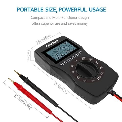 Universal Battery Tester with LCD Display, Small Digital Battery Voltage