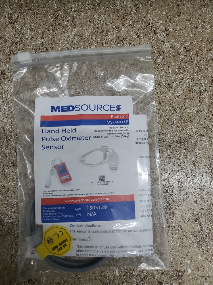 MedSource MS-74011X SPO2 Sensor for Hand-Held