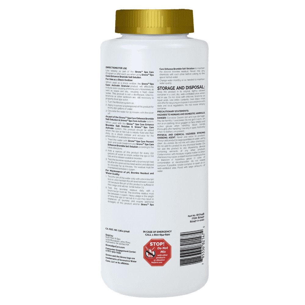 Sirona Spa Care Activate Granular 2.2 lb