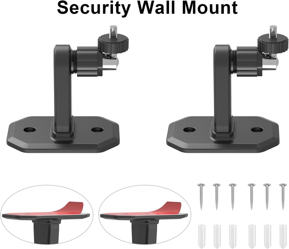 2Pack Adjustable Wall Mount Bracket Compatible with Ring Stick Up Cam & Black