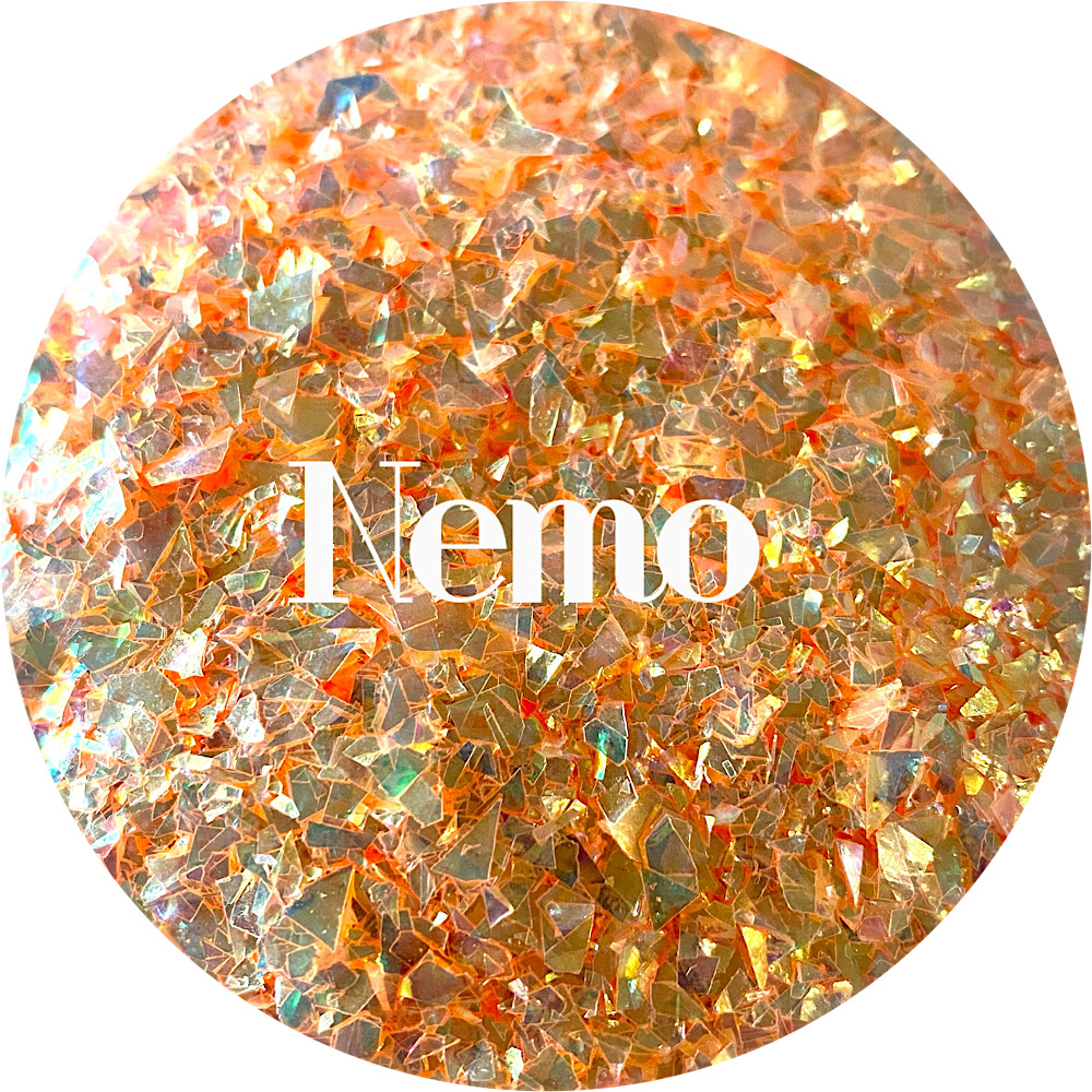 Premium Polyester Glitter - Orange Irregular Cut Shards