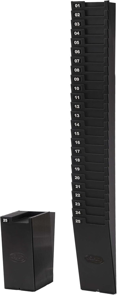 Time Card Rack Expandable System, 25 Pockets, Durable Construction with Mounting