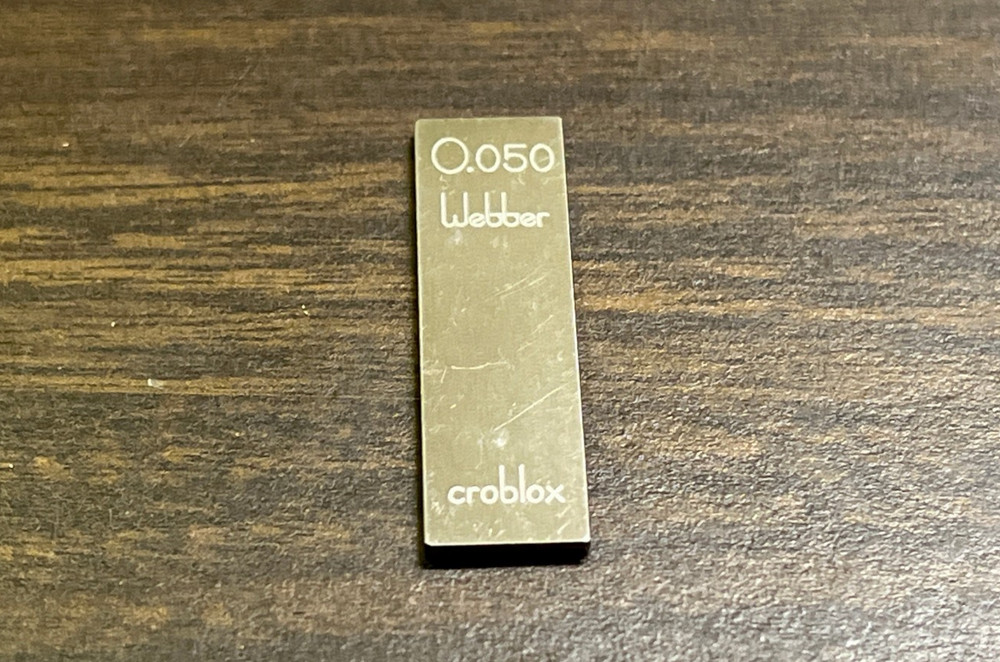 .050" Starrett-Webber Gage Block with certification
