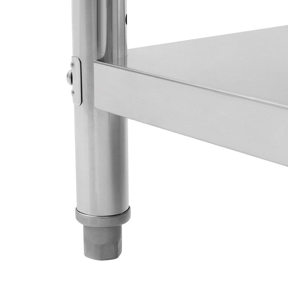 Adjustable Work Table Commercial Stainless Steel Prep Table Kitchen w/Backsplash
