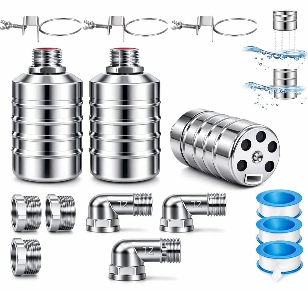 Automatic Float Valve for Water Tank, 2 Pack Stainless Steel Tank Float Valve...