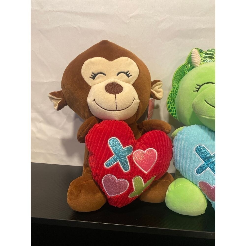 Bundle of 2 LOVE Plush - Monkey & Dinosaur