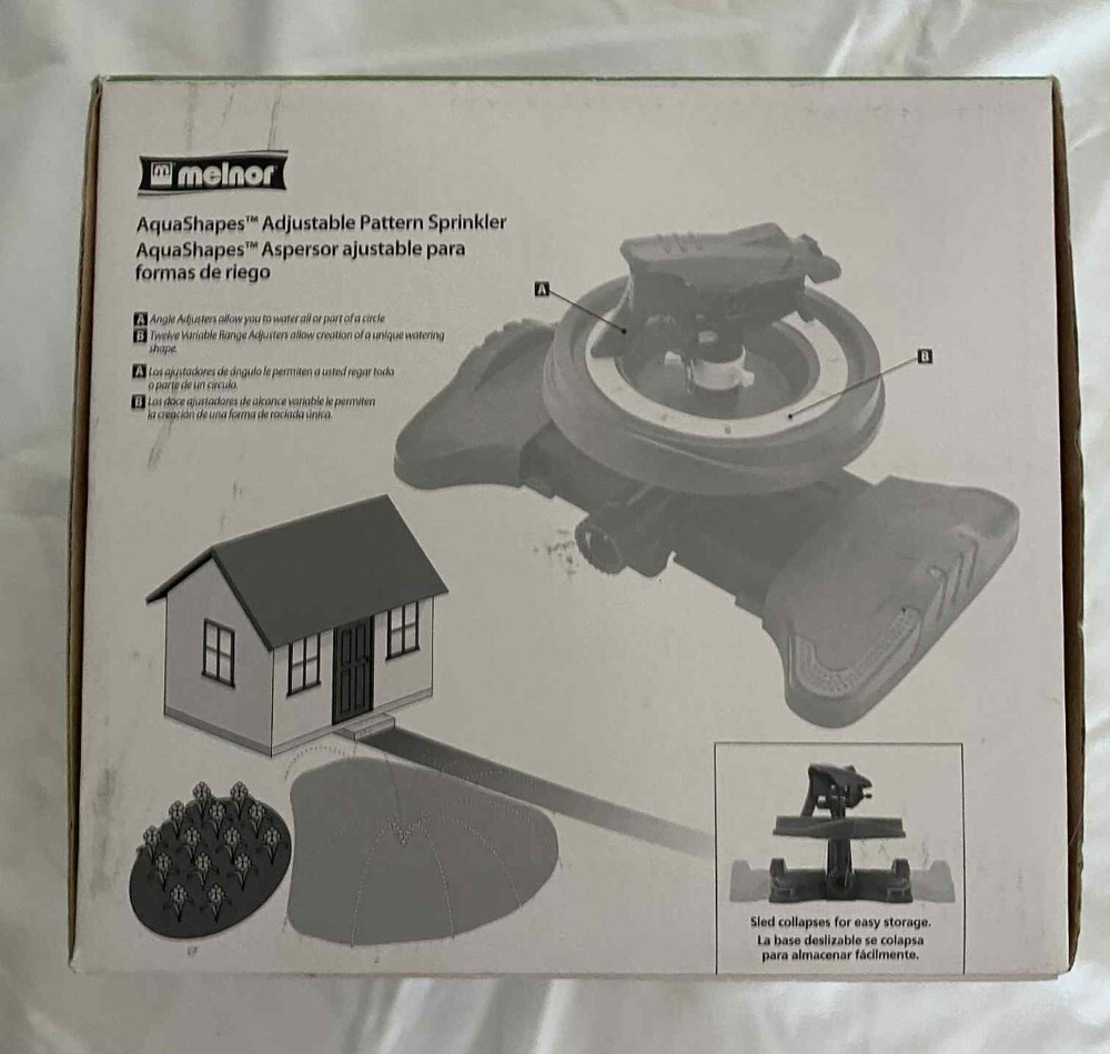 Melnor Aquashapes Adjustable Pattern Sprinkler 12-Point 2983 Max 85 FT COVERAGE