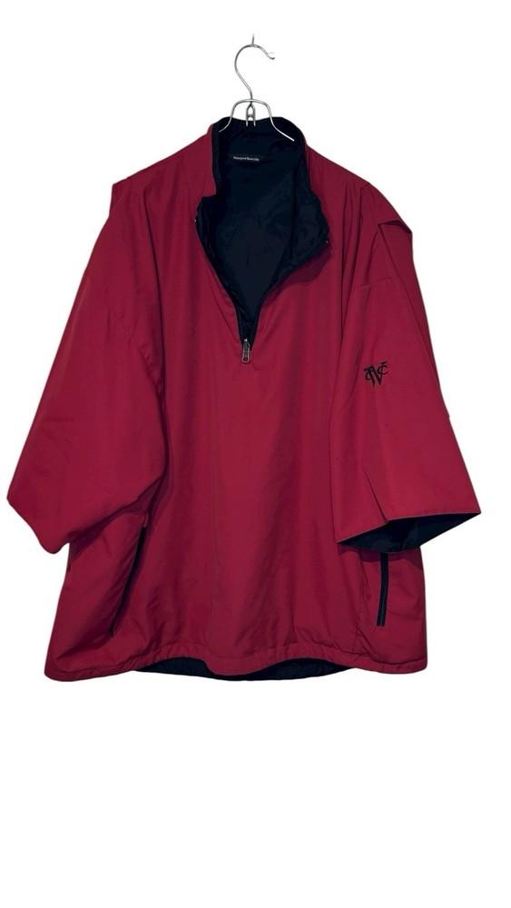 Zero Restriction Men Jacket 1/4 Zip Pullover Waterproof Reversible Red Black XL