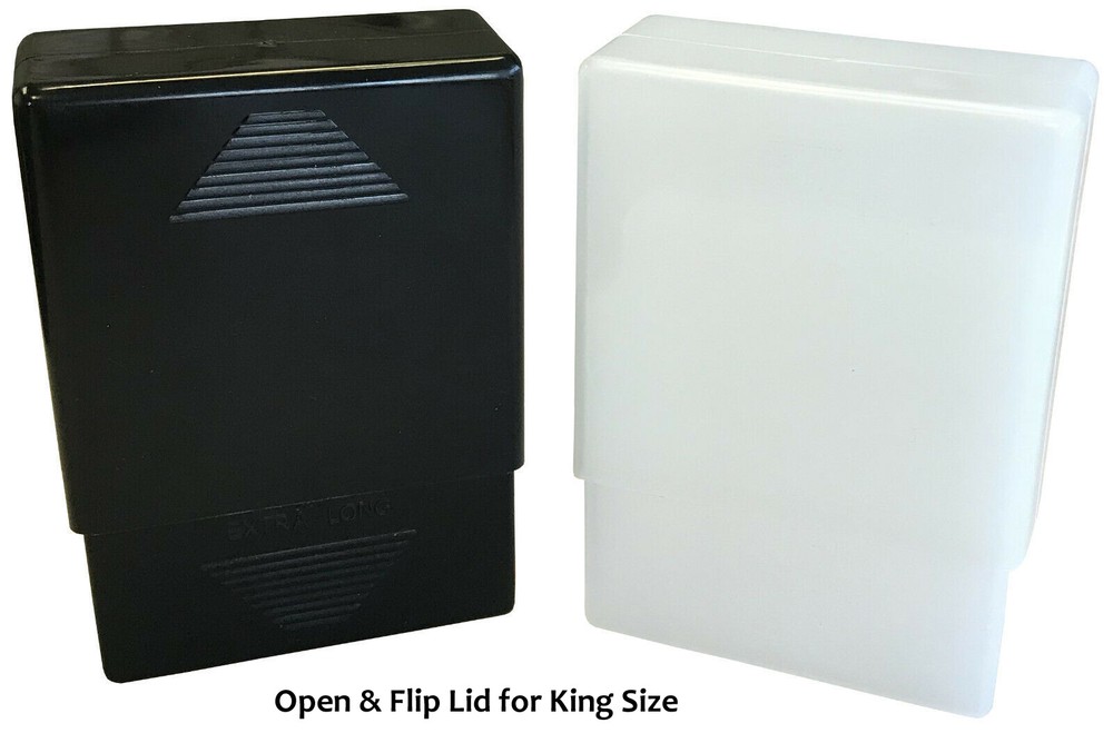 3 Pack Black Crush-Proof Plastic 2 Piece Cigarette Case For King & 100s - 3203