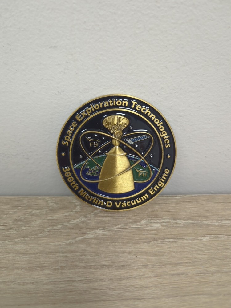 SpaceX - 300th Merlin D Vacuum Engine Commemorative Coin