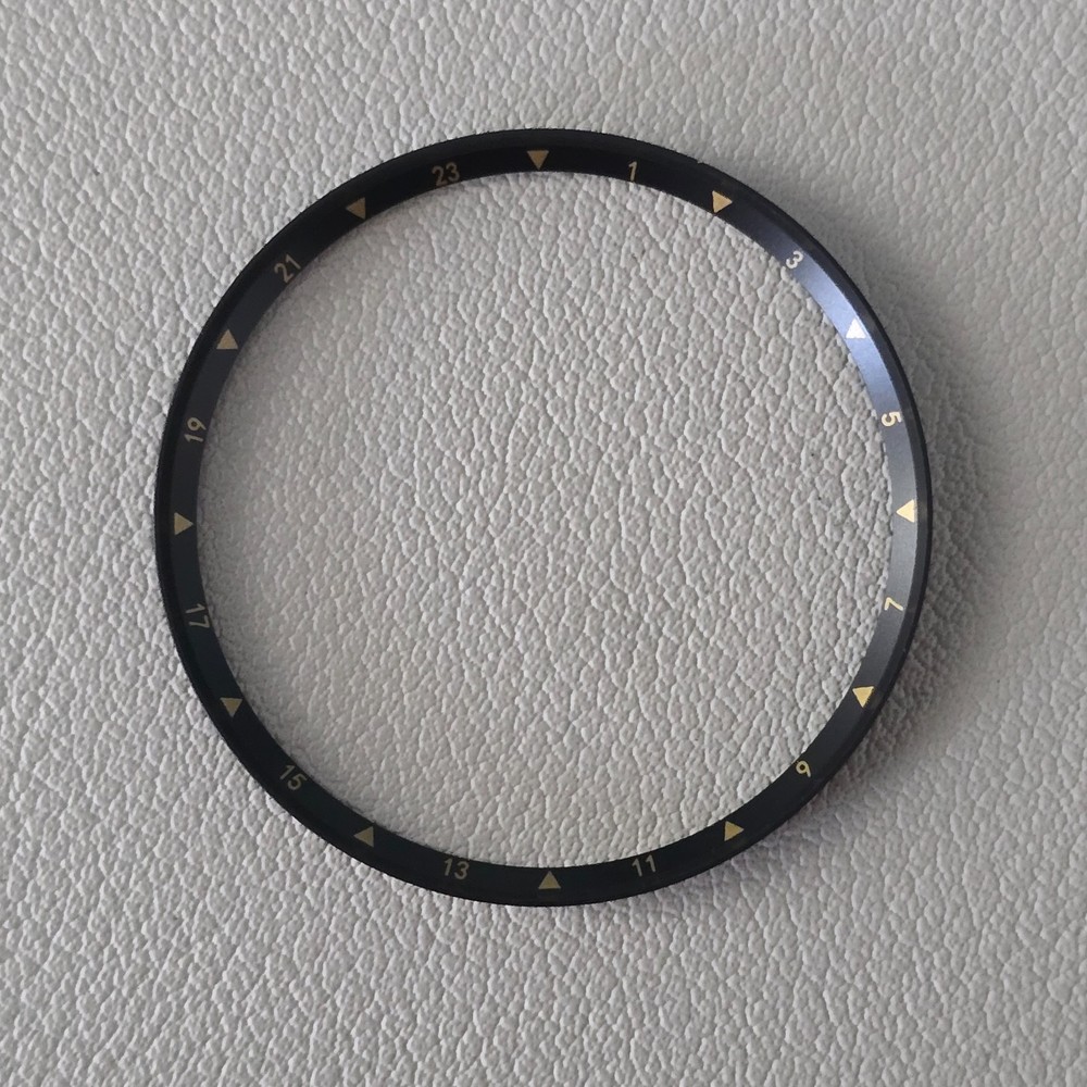 SEIKO Chapter Ring SKX007 / ANGLED GMT Black + Gold
