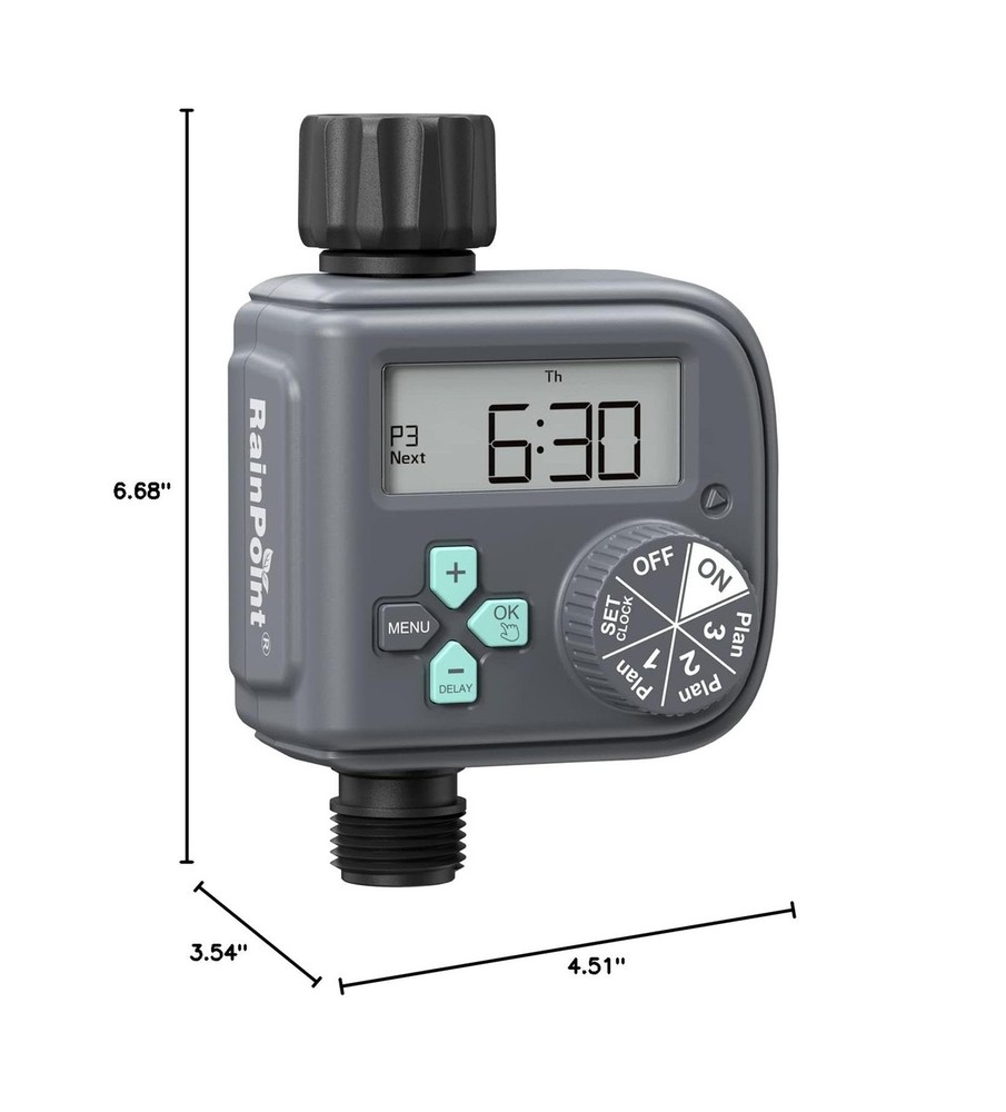 RAINPOINT Sprinkler Timer with 3 Independent Programs, Hose Timer w... Fast Ship