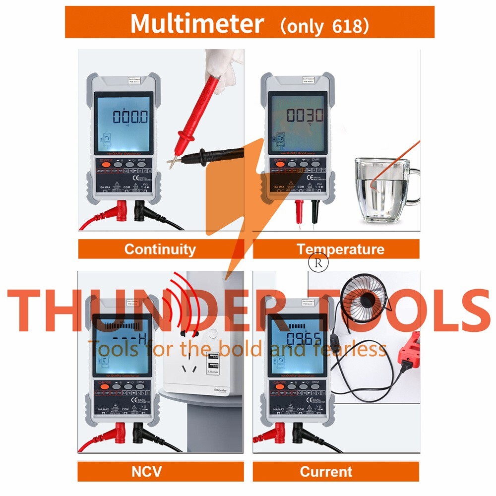 Thunder Tools ET616 Handheld Portable Network Cable Tester with LCD