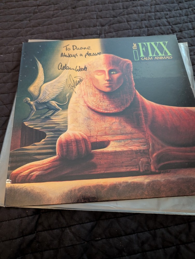 The Fixx Calm Animals Vinyl Signed