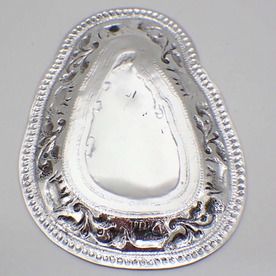 Ceylon Express Tray Elephant Border Island Map Sterling Silver