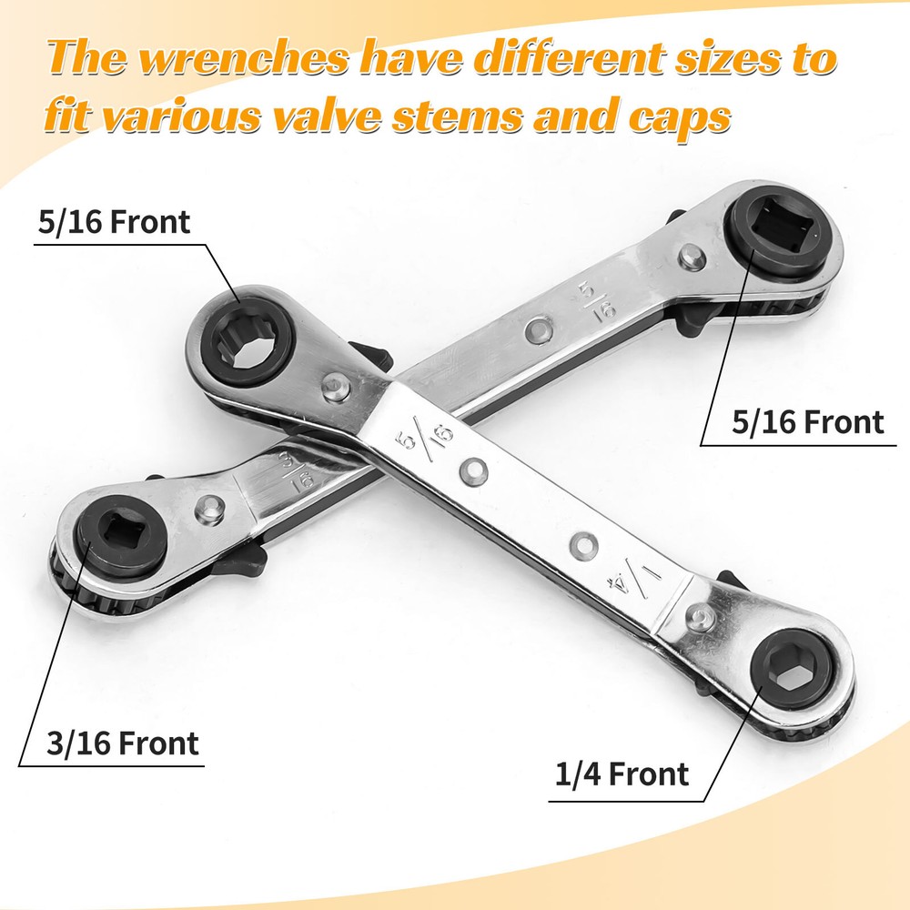 HVAC Tool AC Schrader Valve Core Remover Installer Tool Set 1/4 and 5/16 Port