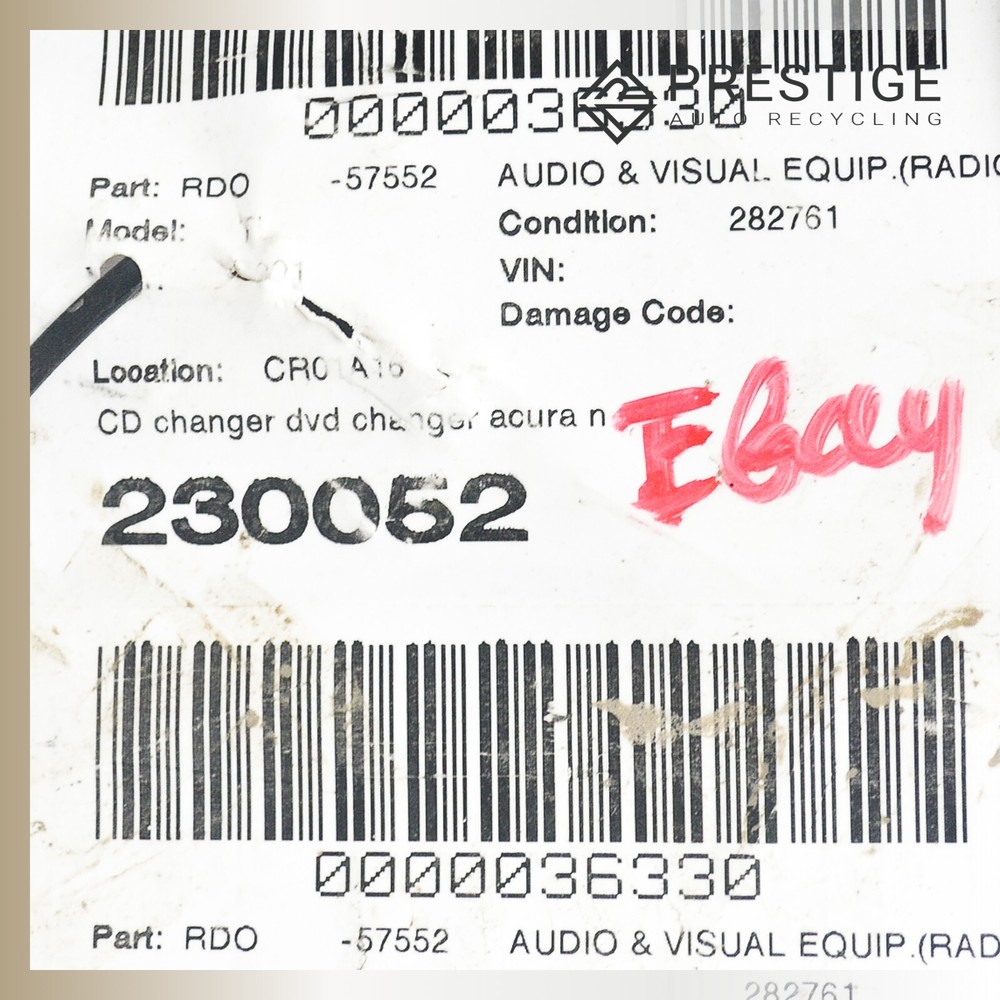 1999-2001 Navigation System DVD Player 08A26-1A2-100 OEM