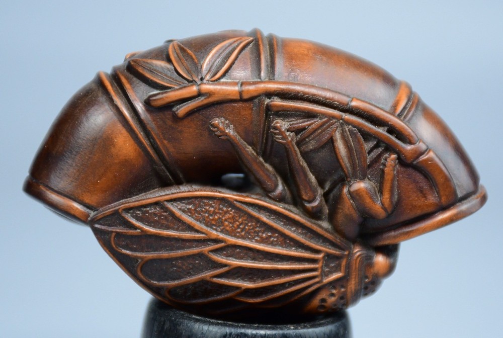 Exquisite Carved Boxwood Striking Display Piece