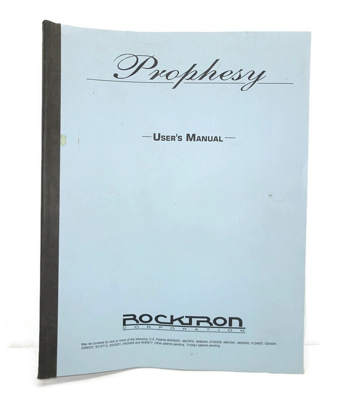 Rocktron Prophesy  User Manual