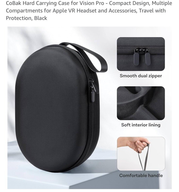 Hard Carrying Case For Vision Pro Multiple Compartment For Apple Vr