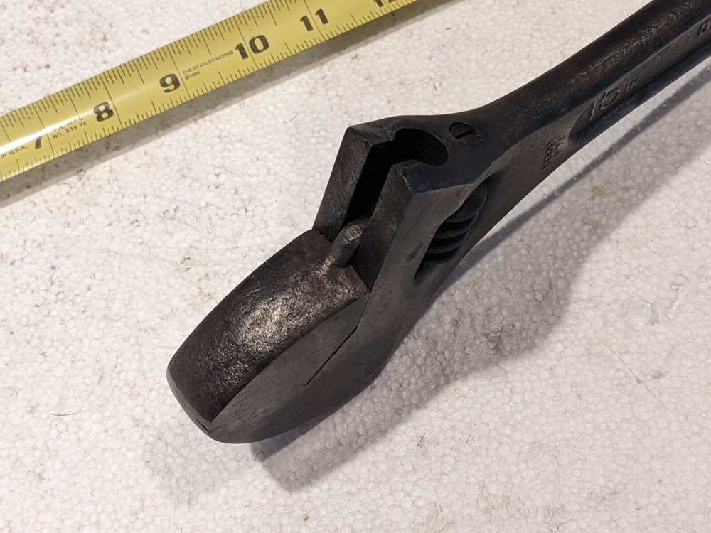 Old tool 15" Crescent Tool Co adjustable wrench Good Condition