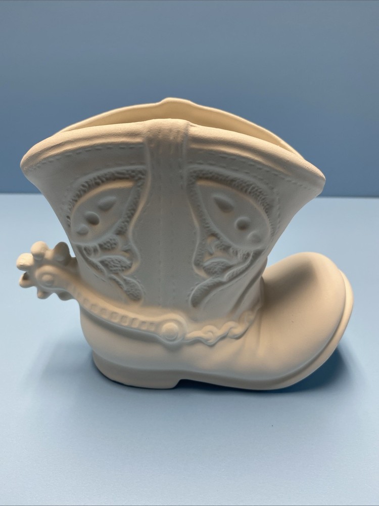Ceramic Bisque Cowboy Boot Ready To Paint