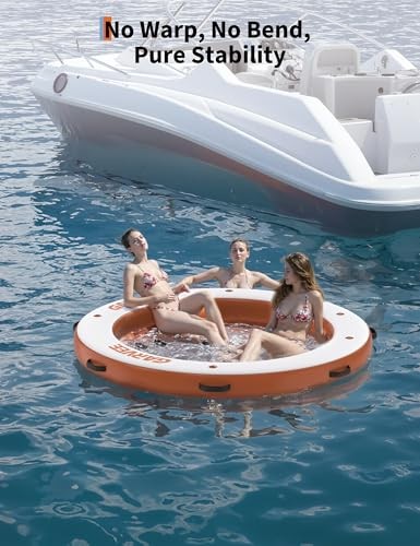 GARVEE 8X8 FT INFLATABLE FLOATING DOCK - ORANGE