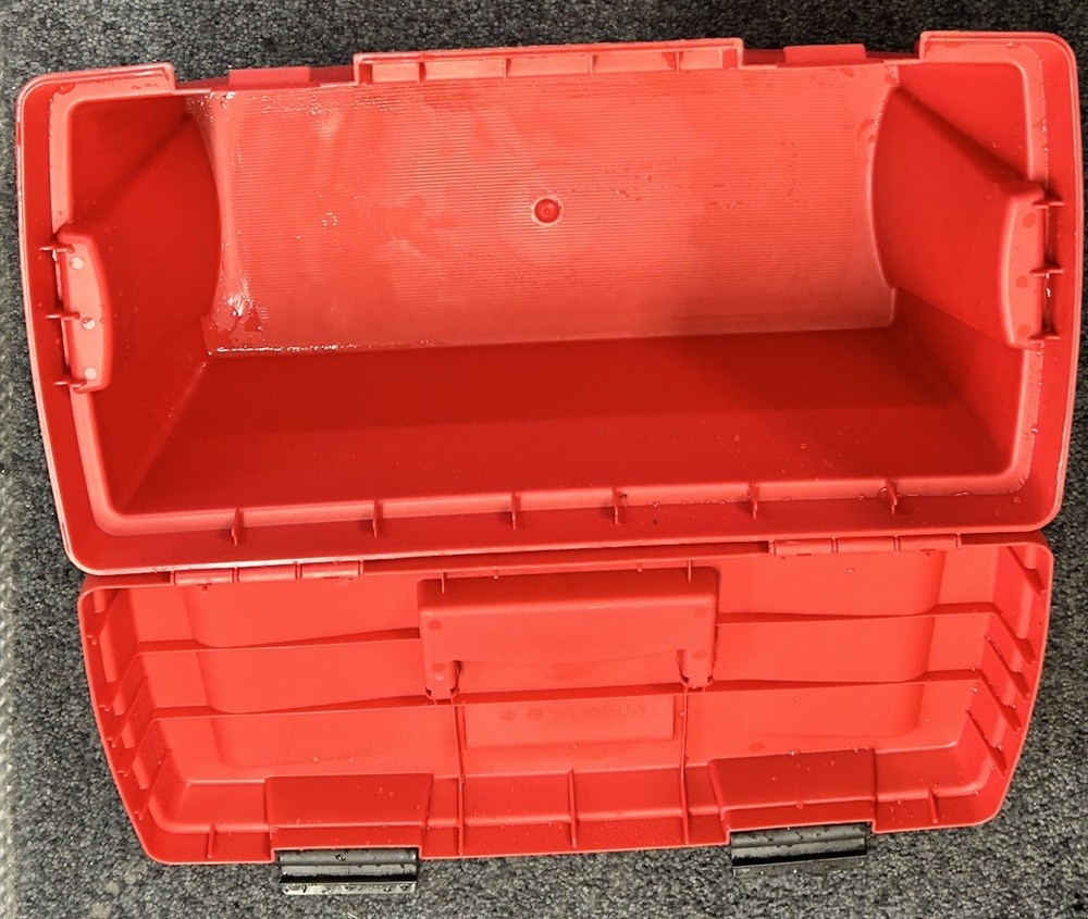Vintage Zag Red Toolbox 19” X 10” X 8”