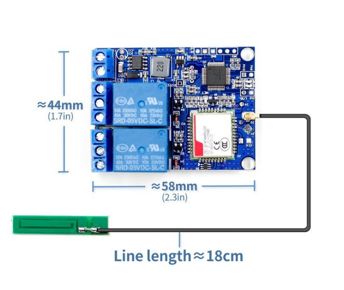 GSM-2 SMS controller mobile phone remote control switch water pump control
