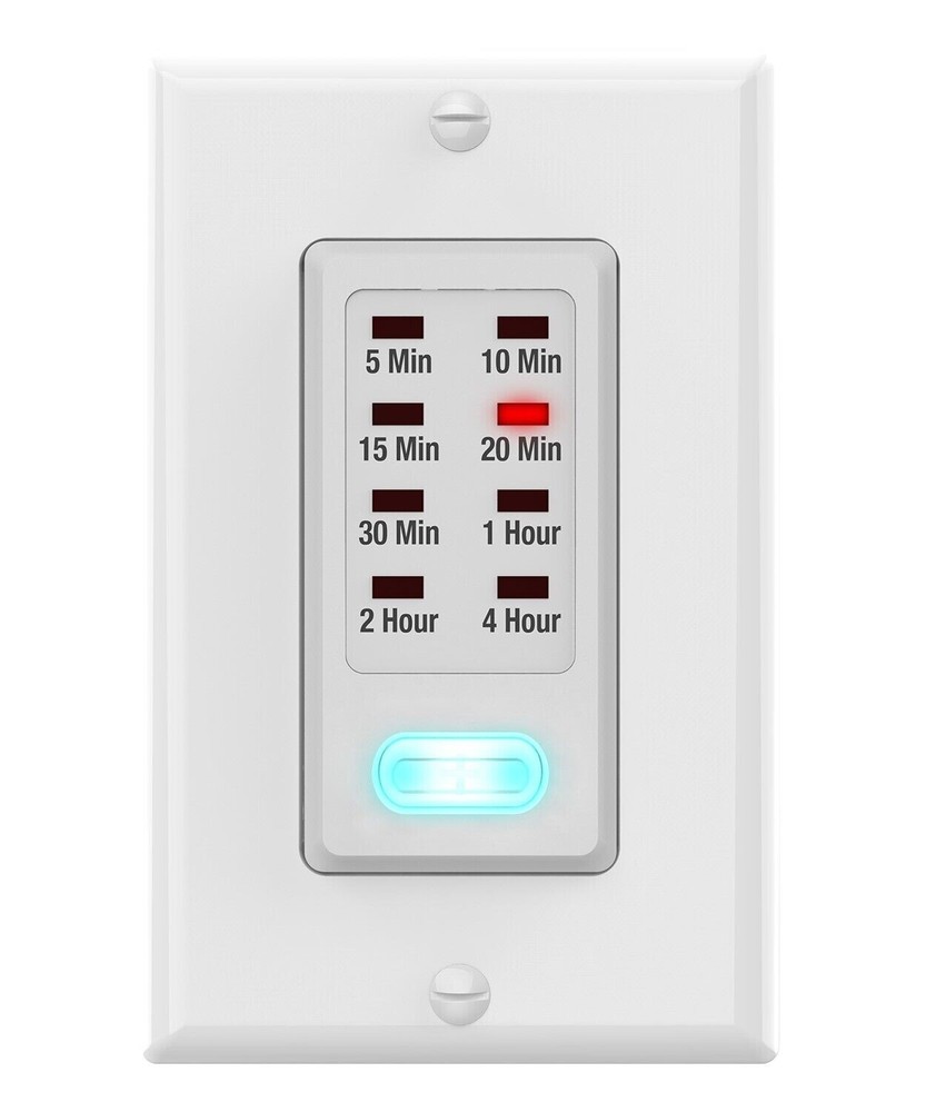 Fosmon In Wall Switch Gang Countdown Programmable Timer Auto Bathroom Fan Light