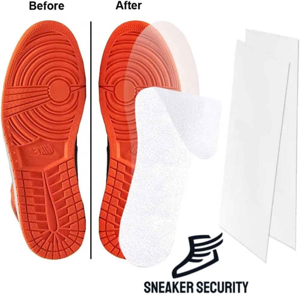 4 Pack - Premium Quality Sole Protector Shoe Crease Protector, Clear Self-Adh...