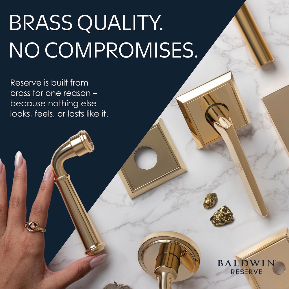 Baldwin SC.SSD Soft Square Solid Brass Single Cylinder Keyed - Bronze
