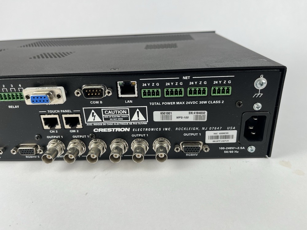 Rack Mountable Crestron MPS-100 / Multimedia Presentation System Tested Working