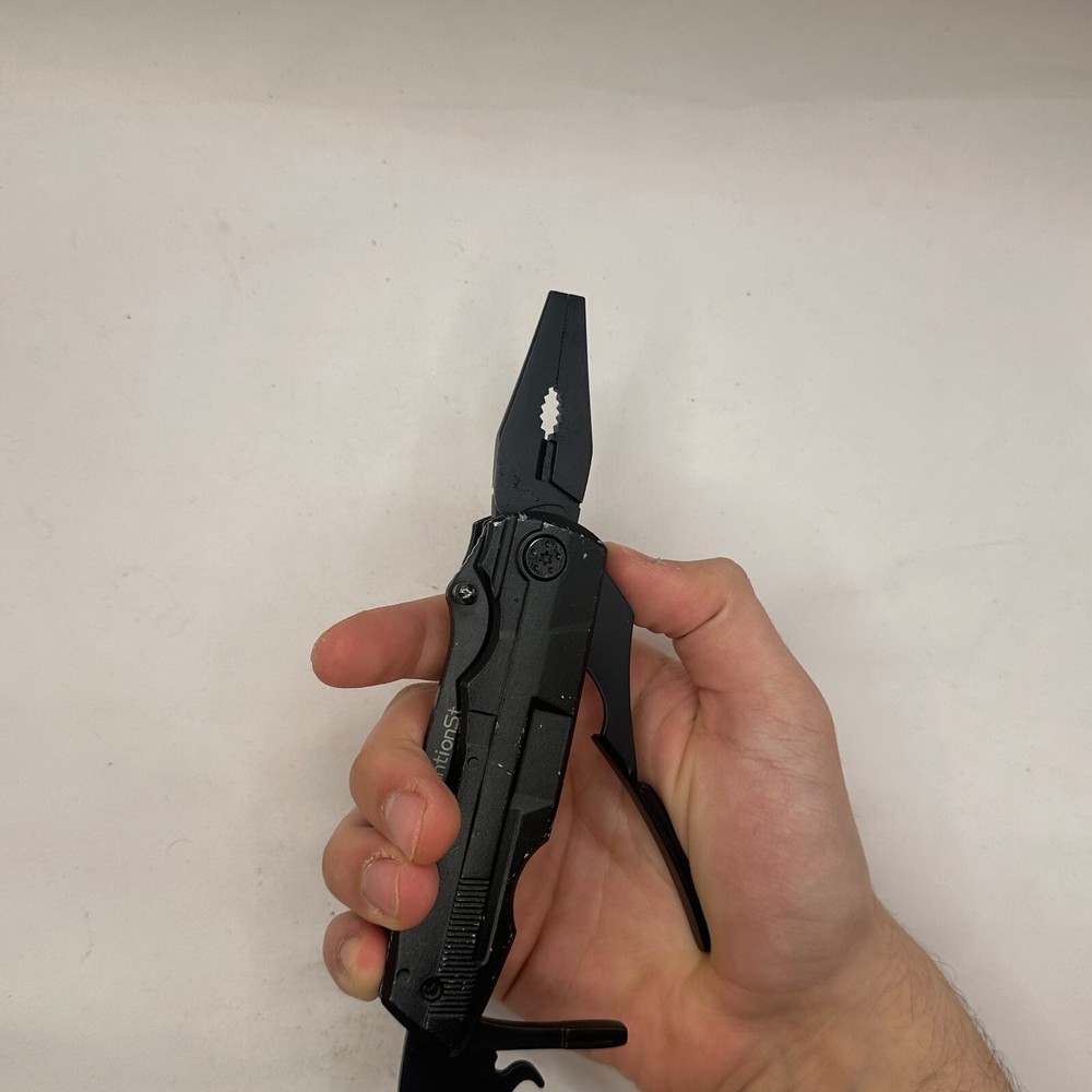 QuntionSt Pocket Knife Multitool Lock Screwdriver Camping Fold 7"