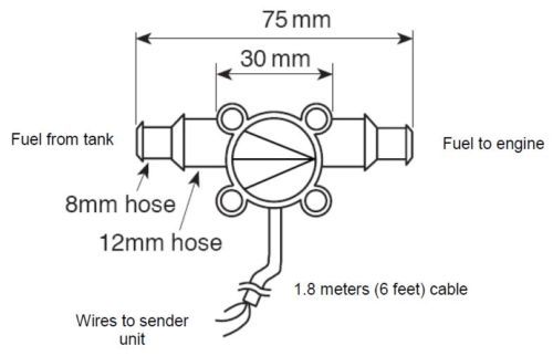 Combo EngineMeter system + fuel flow sensor