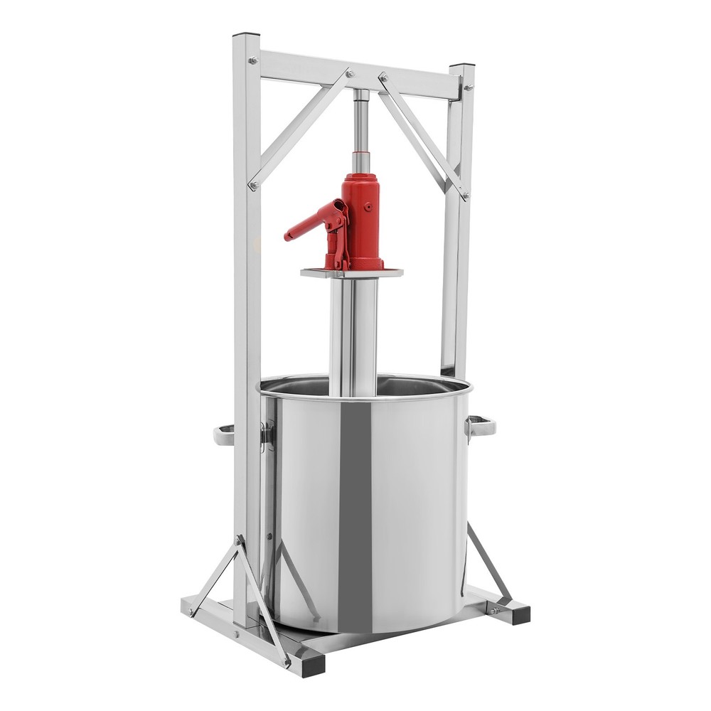 9.5Gal Fruit Wine Press, Manual Stainless Steel Cider Press with Hydraulic Jack