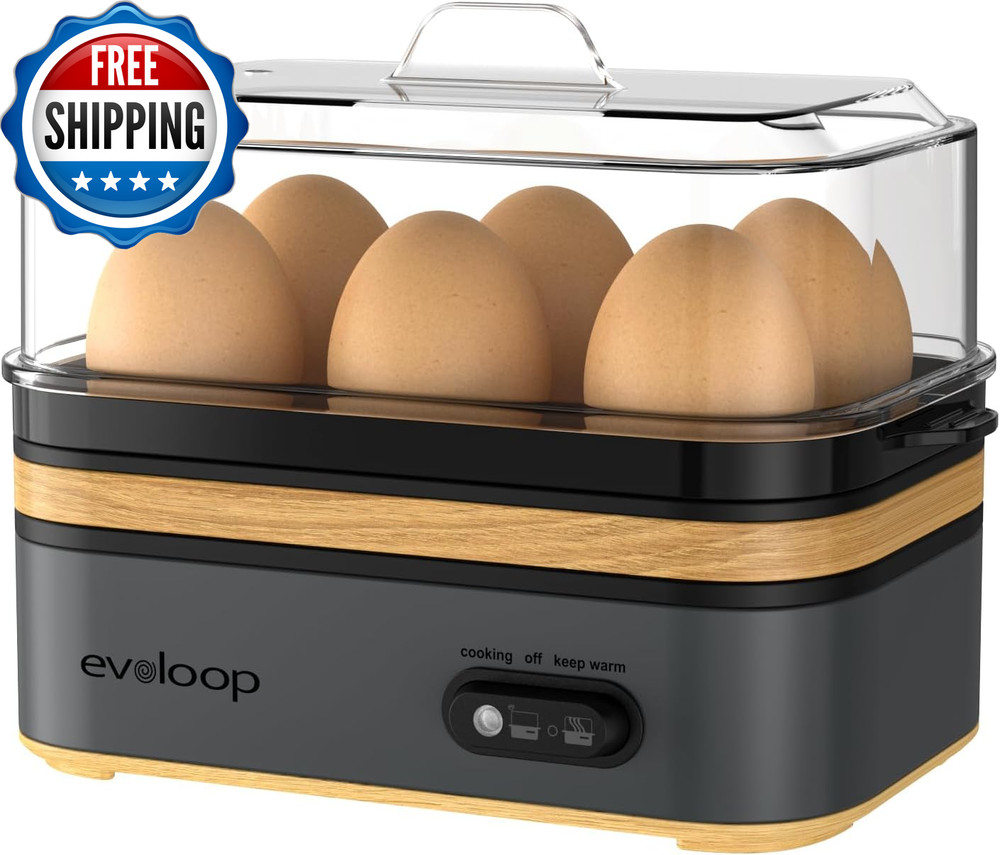 Rapid Egg Cooker Electric 6 Eggs Capacity  Soft  Medium...